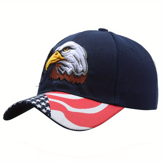 Eagle Embroidery Baseball Cap Cotton Outdoor Dad Hat Adjustable Sunscreen