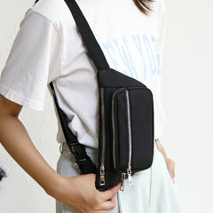 Nylon Chest Bag Zipper Fanny Pack for Women