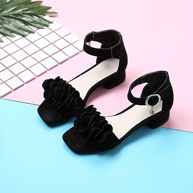 Girls Heeled Sandals Lightweight Dress Shoes