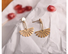 Women's Bohemian Stainless Steel Sunray Drop Earrings