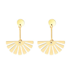 Women's Bohemian Stainless Steel Sunray Drop Earrings