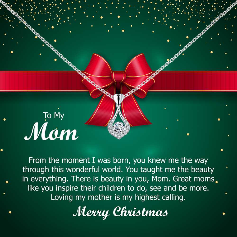 Beauty of My World: Merry Christmas, Mom, Cherished Jewellery with a Sweet Note