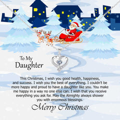 Endless Blessing Shower, My Daughter, Merry Christmas, Jewellery Gift with Loving Note
