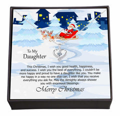 Endless Blessing Shower, My Daughter, Merry Christmas, Jewellery Gift with Loving Note