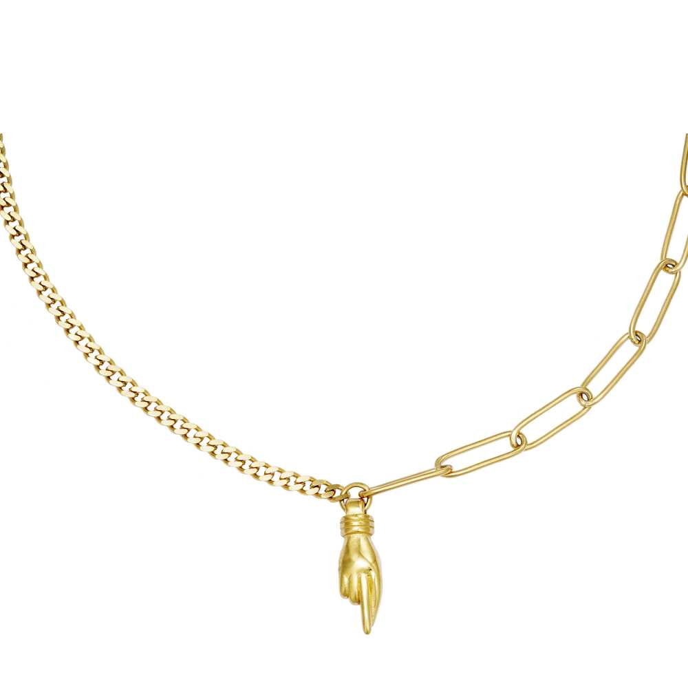 Women's Stainless Steel Layered Hand Chained Necklace
