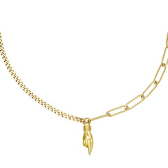 Women's Stainless Steel Layered Hand Chained Necklace