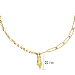 Women's Stainless Steel Layered Hand Chained Necklace
