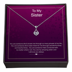 Sister Personalised Gift With Silver Plated Pendant Necklace