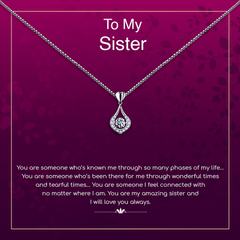 Sister Personalised Gift With Silver Plated Pendant Necklace