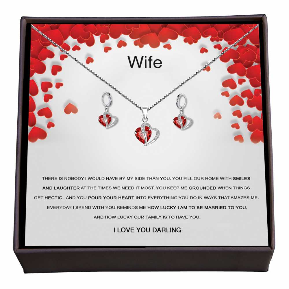 Women's Jewelry Set with Personalized Message Card