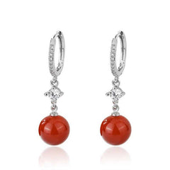 Women's Freshwater Brown Pearl Dangler Earring With Zirconia