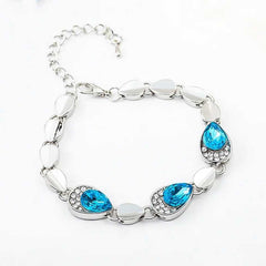 Women's Silver Plated Charm Bracelet With Lobster Claw Closure