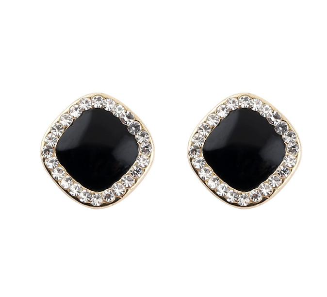 Women's Geometric Square Zircon Cornered Rhinestone Stud Earring