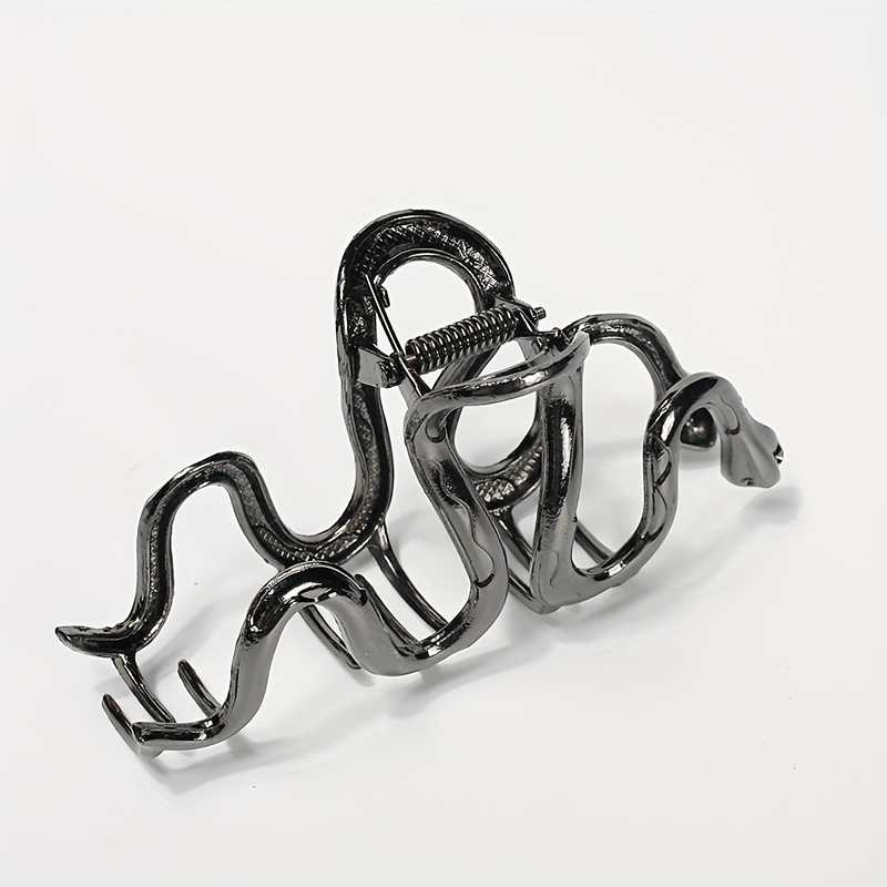 Vintage Metal Gothic Snake Design Hair Claw for Women