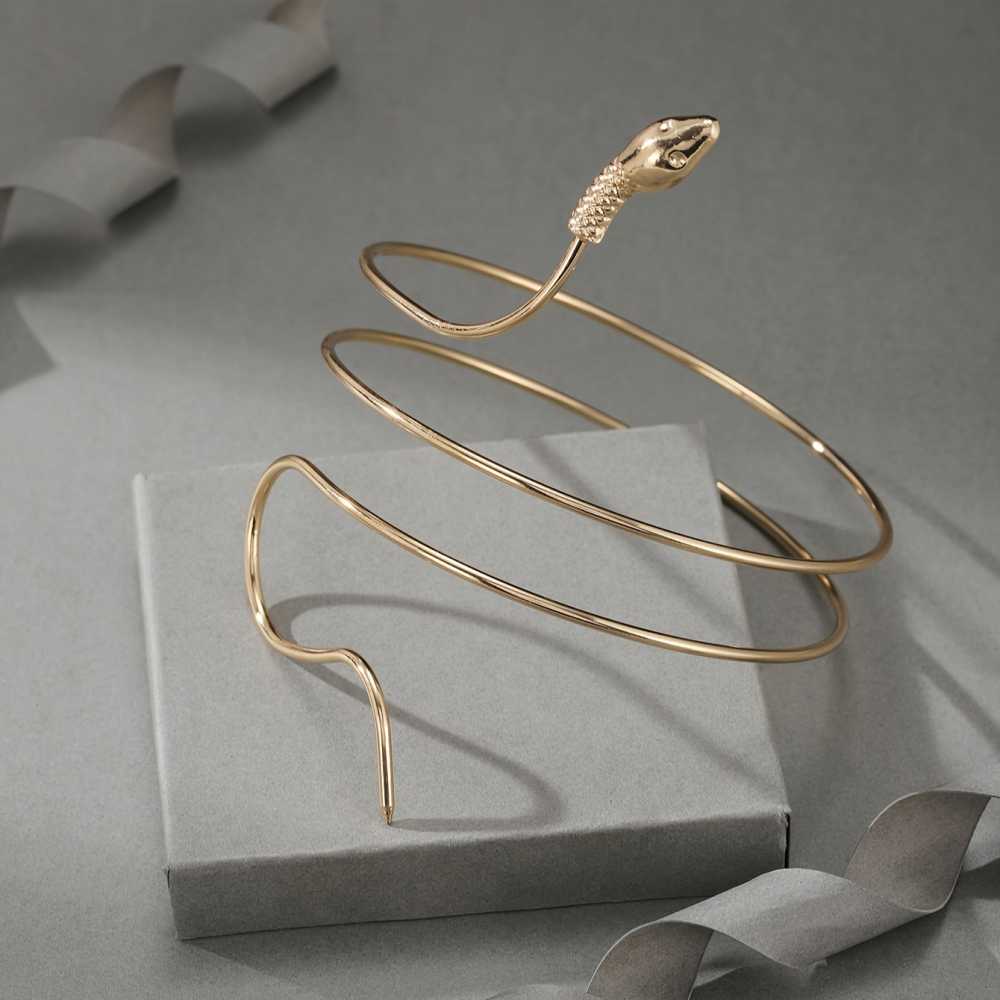Women's Adjustable Serpent Snake Upper Arm Ring Armlet