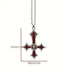 Men's Gothic Inverted Cross Pendant Necklace