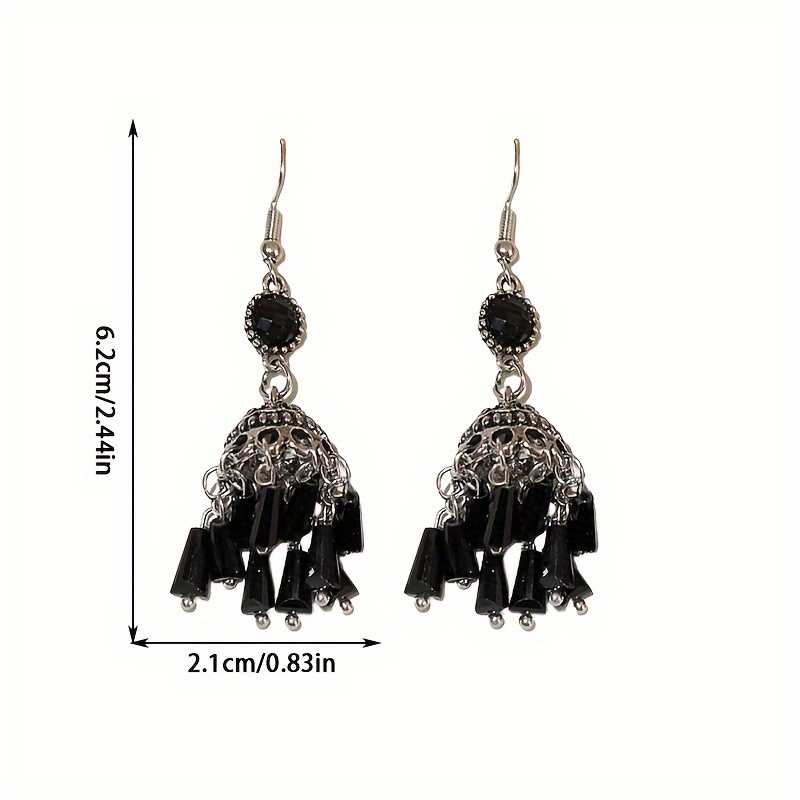 Women's Bohemian Oxidized Jhumka with Chandelier Drops