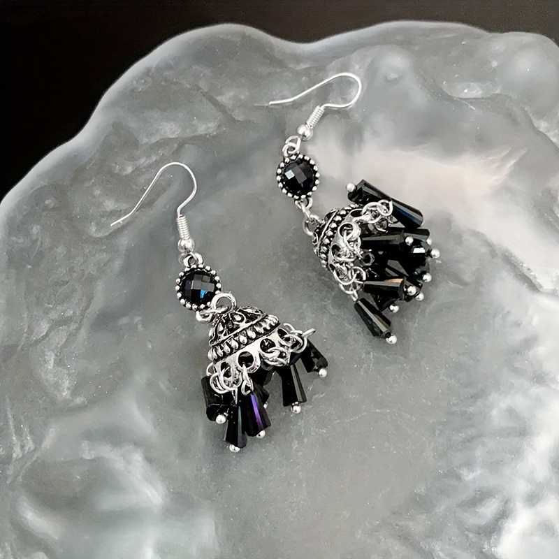 Women's Bohemian Oxidized Jhumka with Chandelier Drops