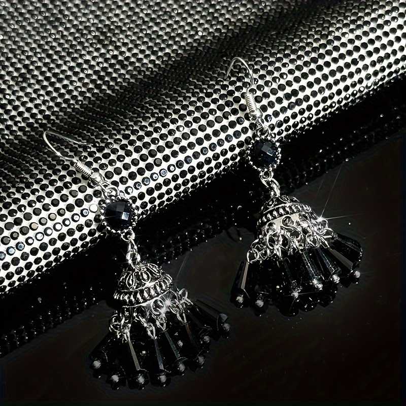 Women's Bohemian Oxidized Jhumka with Chandelier Drops