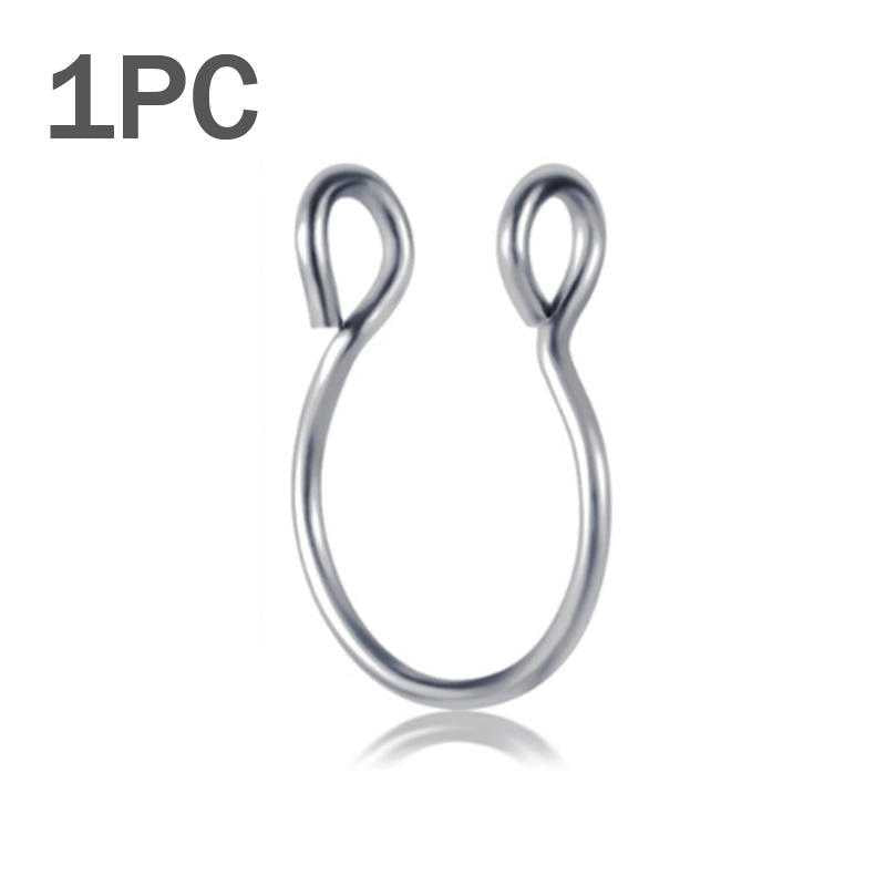 Women's 1 Pc U-Shaped Stainless Steel Nose Septum Hoop Ring