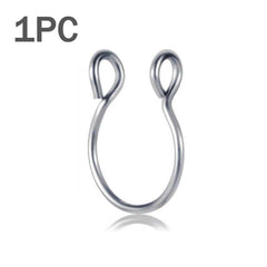 Women's 1 Pc U-Shaped Stainless Steel Nose Septum Hoop Ring