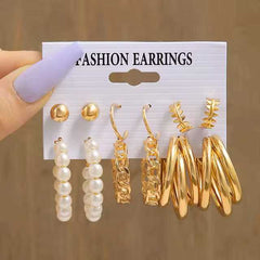 Women's 22 Piece Gold Plated Combo Set Stud And Hoop Earrings