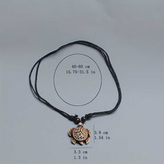 Men's Acrylic Turtle Pendant with Rope Chain Necklace