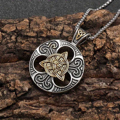 Men's Silver Plated Classic Knot Pendant Necklace with Lobster Clasp