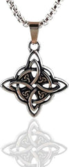 Men's Stainless Steel Knot Pagan Symbol Pendant Necklace