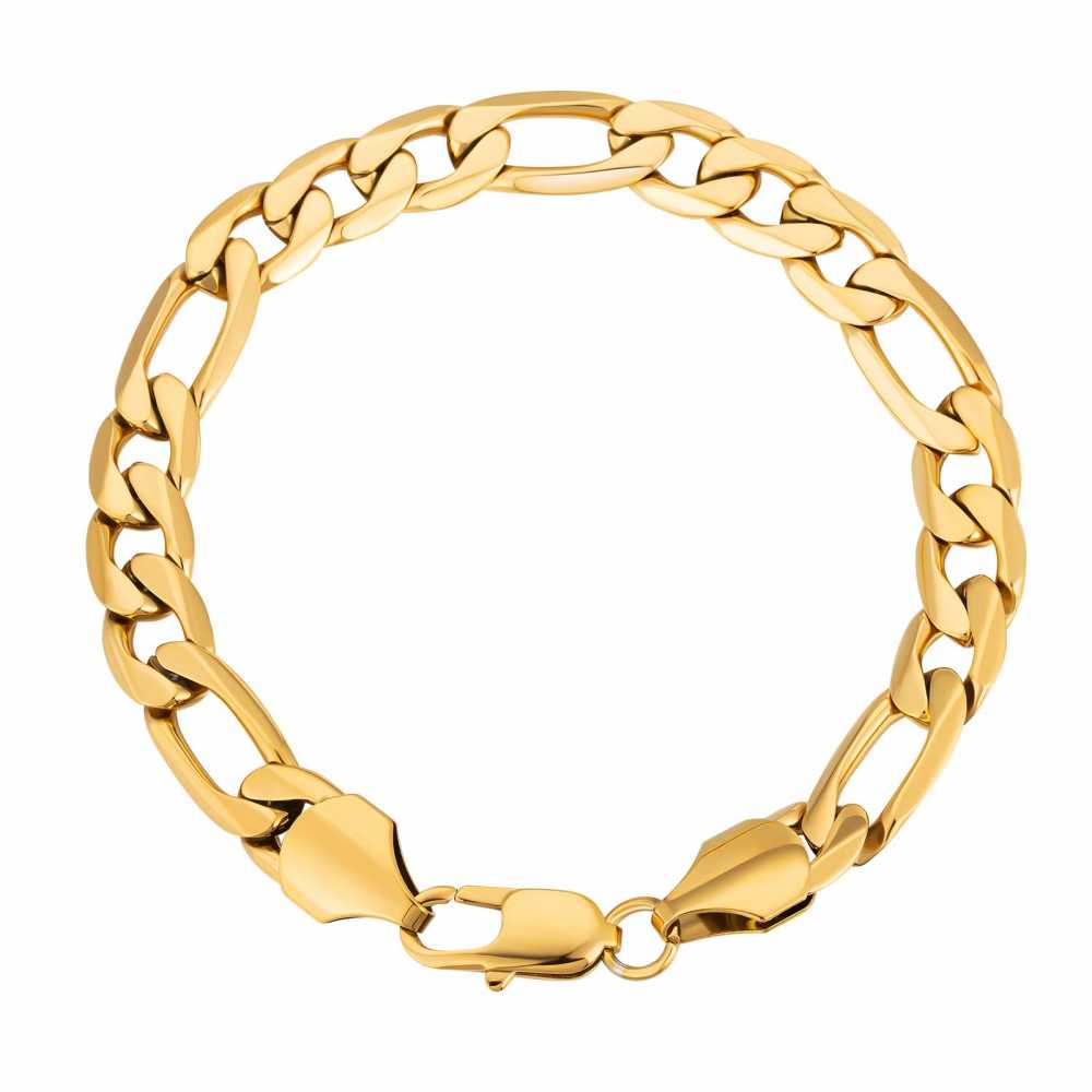 Men's Gold Plated Stainless Steel Chain Bracelet