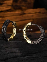 Vintage Inspired Men's Retro Hoop Earrings