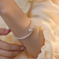 Woman's Elegant White Pearl Beaded Cuff Bracelet for Style