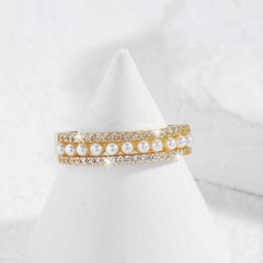 Golden Pearl Embrace A Timeless Ring for Every Occasion