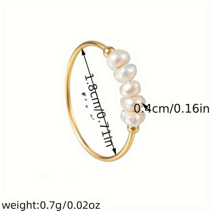 Elegant Freshwater Pearl Ring Gold Plated for Everyday Wear.