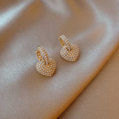 Exquisite Heart Shaped Dangle Earrings Romantic Valentine's Day Gift.