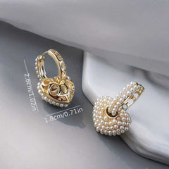 Exquisite Heart Shaped Dangle Earrings Romantic Valentine's Day Gift.