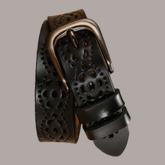Vintage Hollow Out Punk Belt with Pin Buckle for Women Classic Jeans