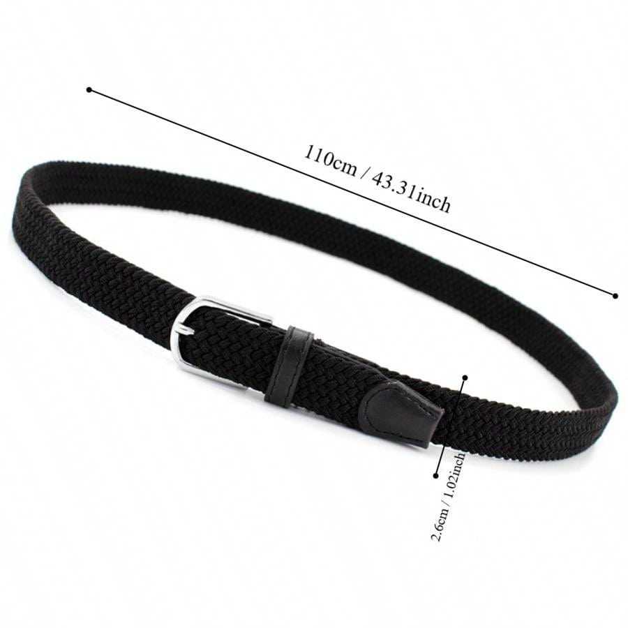 Pin Buckle Woven Belt Casual Stylish Braided Jeans Accessories for Women