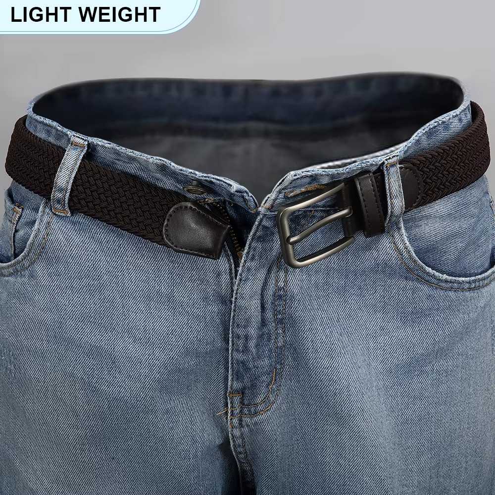 Pin Buckle Woven Belt Casual Stylish Braided Jeans Accessories for Women