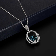 1 Pair Earrings and Necklace Elegant Jewelry Set with Waterish Gemstone