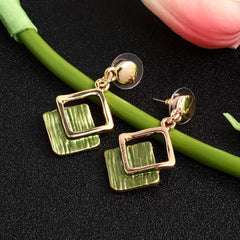 Boho Style Jewelry Set Trendy Geometric Design Earrings and Necklace