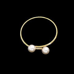 Minimalist Gold Plated Jewelry Set Earrings Collar Bangle Spherical Stone