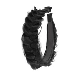Elegant Handmade Fishbone Braided Headband Non Slip Matte Silk
