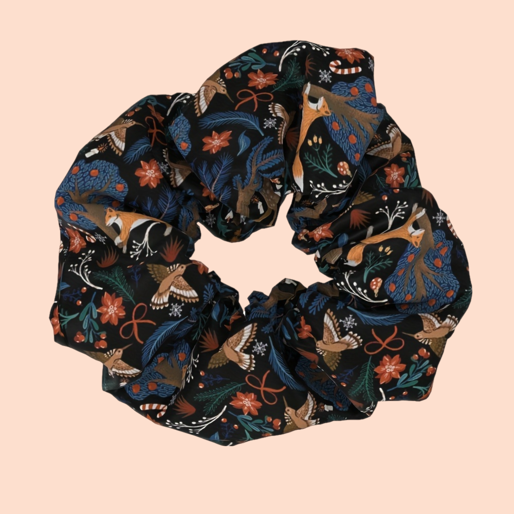 Jungle Animal Print Fabric Hair Scrunchie High Elasticity Ponytail Holder