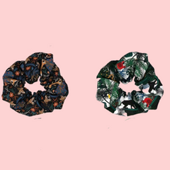 Jungle Animal Print Fabric Hair Scrunchie High Elasticity Ponytail Holder