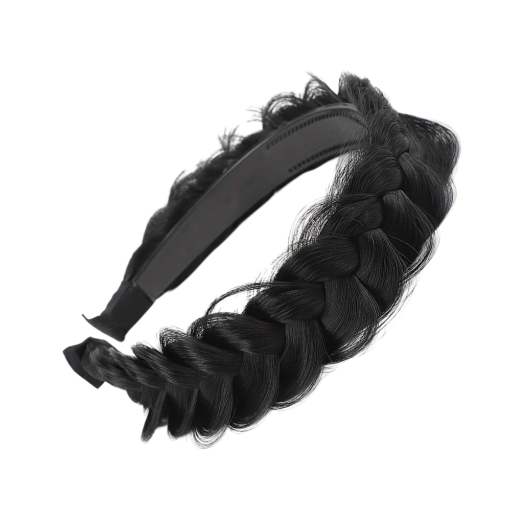 Elegant Handmade Fishbone Braided Headband Non Slip Matte Silk