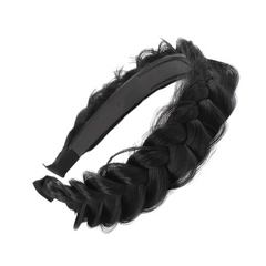Elegant Handmade Fishbone Braided Headband Non Slip Matte Silk