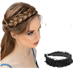 Elegant Handmade Fishbone Braided Headband Non Slip Matte Silk