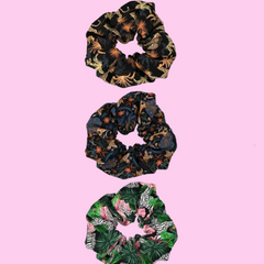 Jungle Animal Print Fabric Hair Scrunchie High Elasticity Ponytail Holder