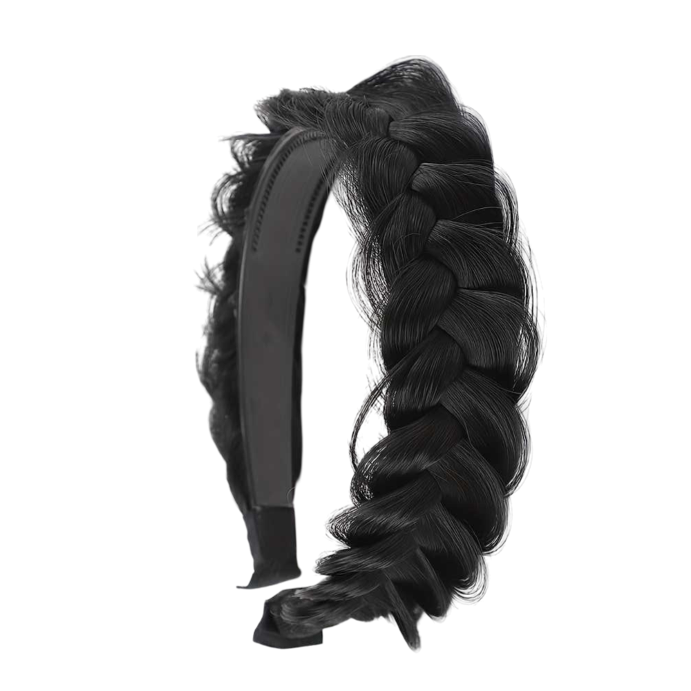 Elegant Handmade Fishbone Braided Headband Non Slip Matte Silk